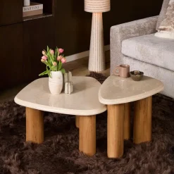Lunea Salontafel Creme Marmer 84 cm