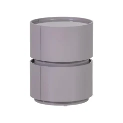 Lunex Nachtkastje rond Lichtgrijs 40cm