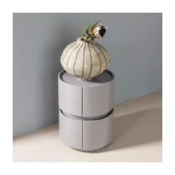 Lunex Nachtkastje rond Lichtgrijs 40cm
