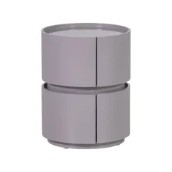 Lunex Nachtkastje rond Lichtgrijs 40cm