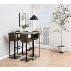Luno Barkruk Antraciet/Bruin