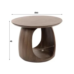 Luno Bijzettafel M Acaciahout bruin 64cm