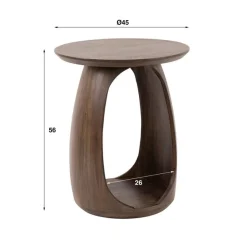 Luno Bijzettafel S Acaciahout bruin 49cm