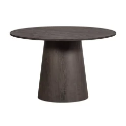 Maan Eettafel Rond MDF Donkerbruin 120cm