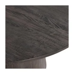 Maan Eettafel Rond MDF Donkerbruin 120cm