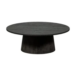 Maan Salontafel rond MDF Donkerbruin 100cm