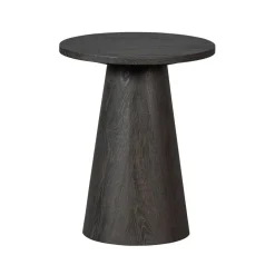 Maan Salontafel rond MDF Donkerbruin 40cm