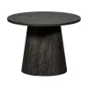 Maan Salontafel rond MDF Donkerbruin 60cm