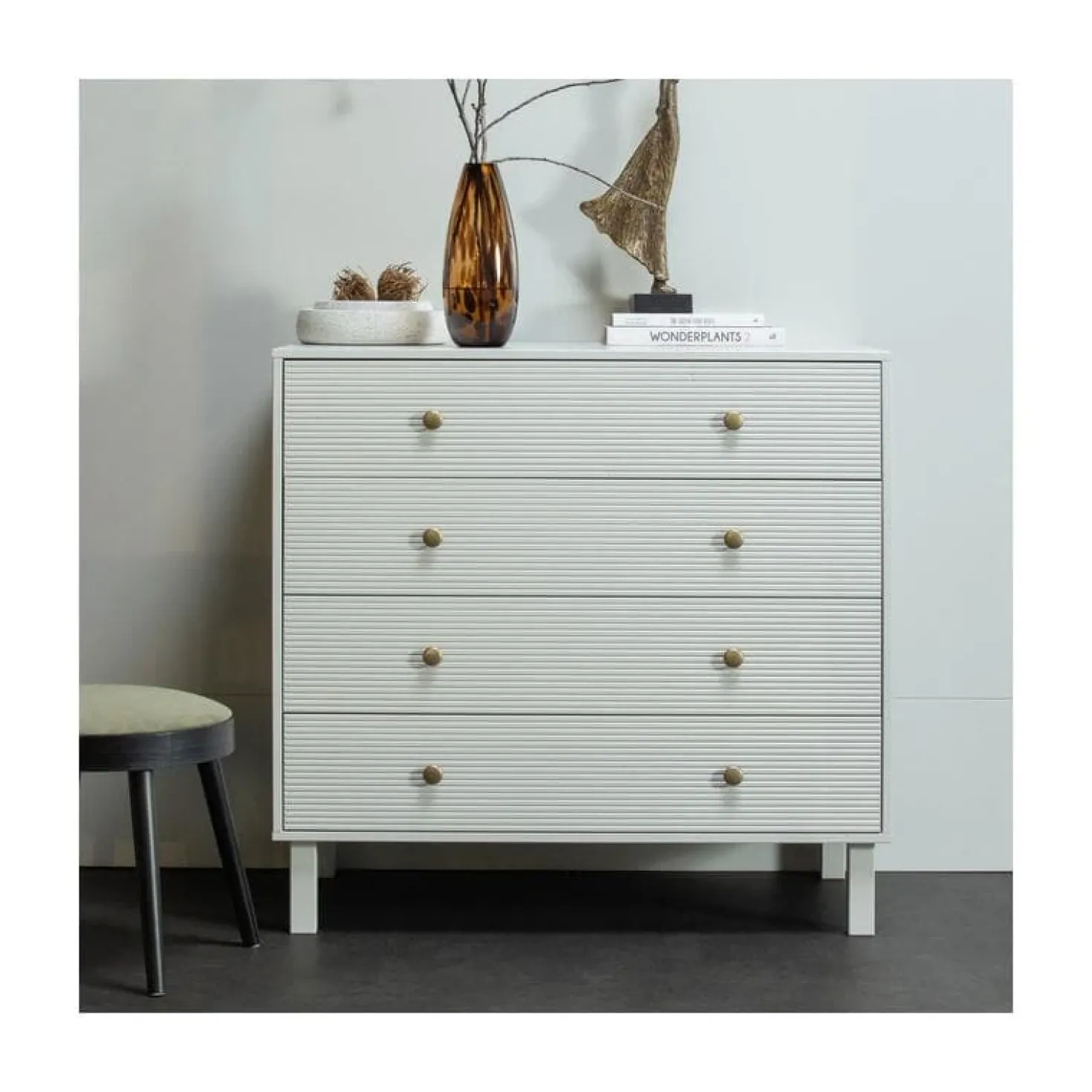 Madu Ladekast Dennenhout Wolkengrijs 94cm