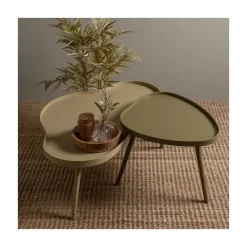 Mae Salontafel organisch hout alpaca 100cm