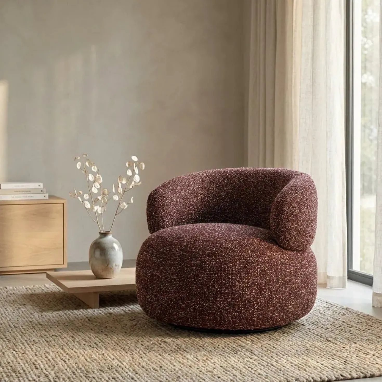 Maeve Fauteuil stof Rood