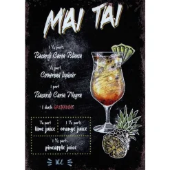 Mai Tai - metalen bord