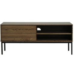 Malou TV meubel donkerbruin eikenhoutfineer 120cm