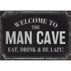 Mancave Lazy - metalen bord