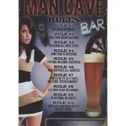 Man Cave rules - metalen bord