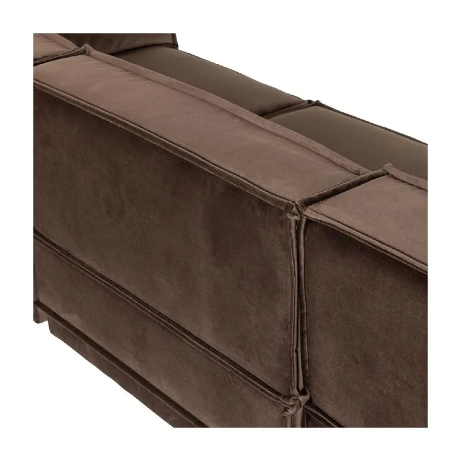 Manu Bank Chaise longue Links Velvet Bruin