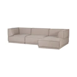 Manu Bank Chaise longue Rechts Grove chenille Naturel