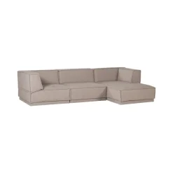 Manu Bank Chaise longue Rechts Grove chenille Naturel