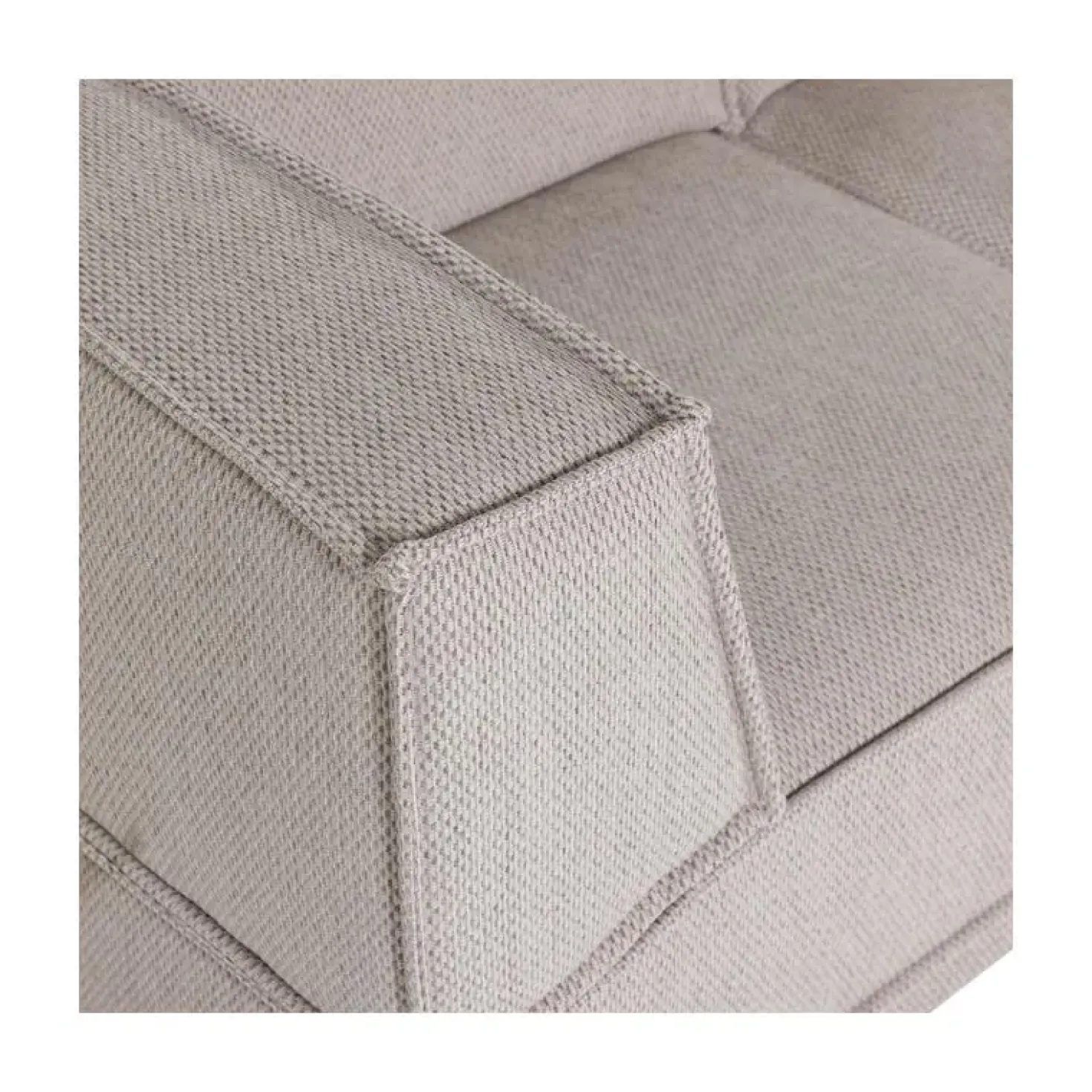 Manu Bank Chaise longue Rechts Grove chenille Naturel