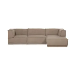 Manu Bank Chaise longue Rechts Teddy Taupe