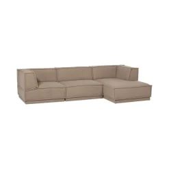 Manu Bank Chaise longue Rechts Teddy Taupe