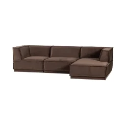 Manu Bank Chaise longue Rechts Velvet Bruin