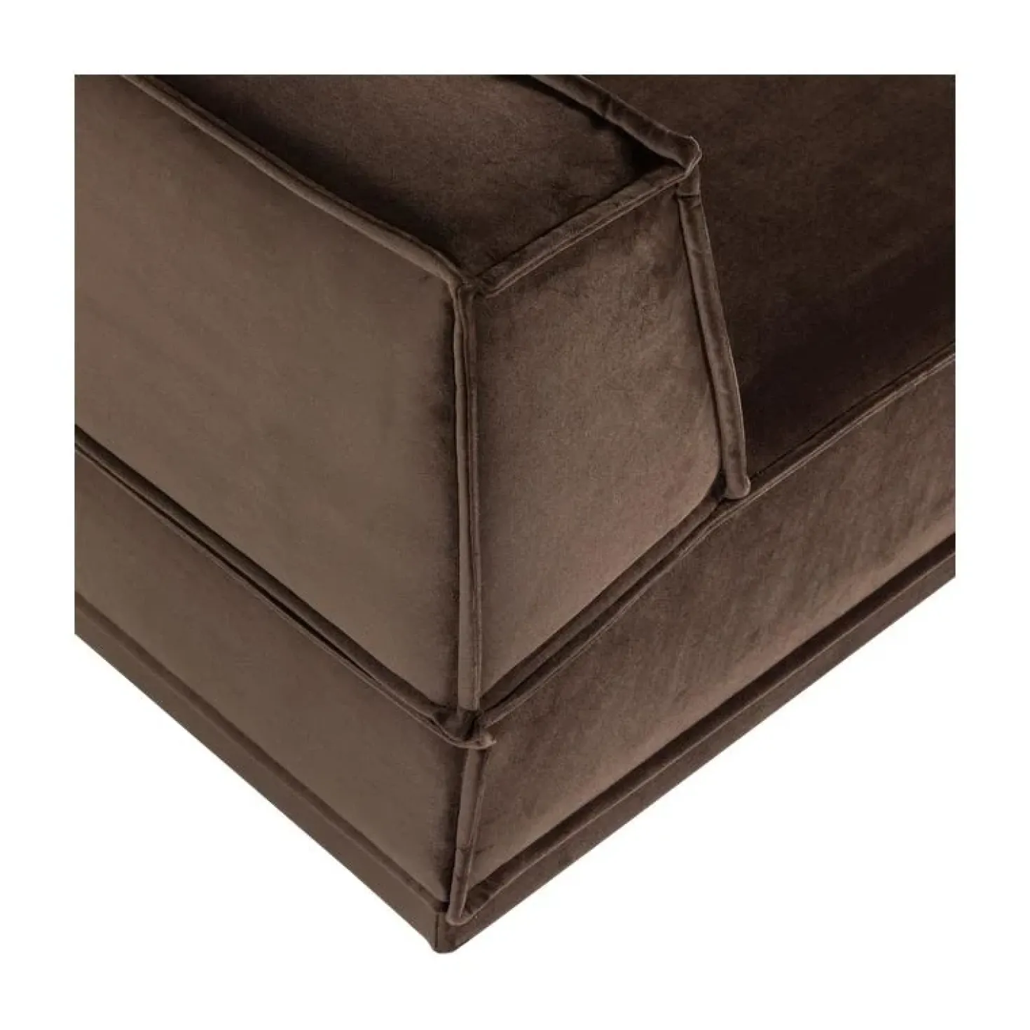 Manu Bank Chaise longue Rechts Velvet Bruin