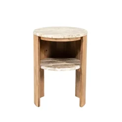 Marbelon Bijzettafel rond Naturel 40cm