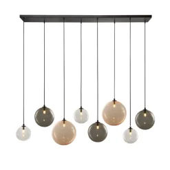 Marco 8-lichts Hanglamp meerkleurig glas