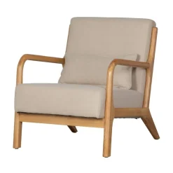 Mark Fauteuil Geweven Stof Naturel