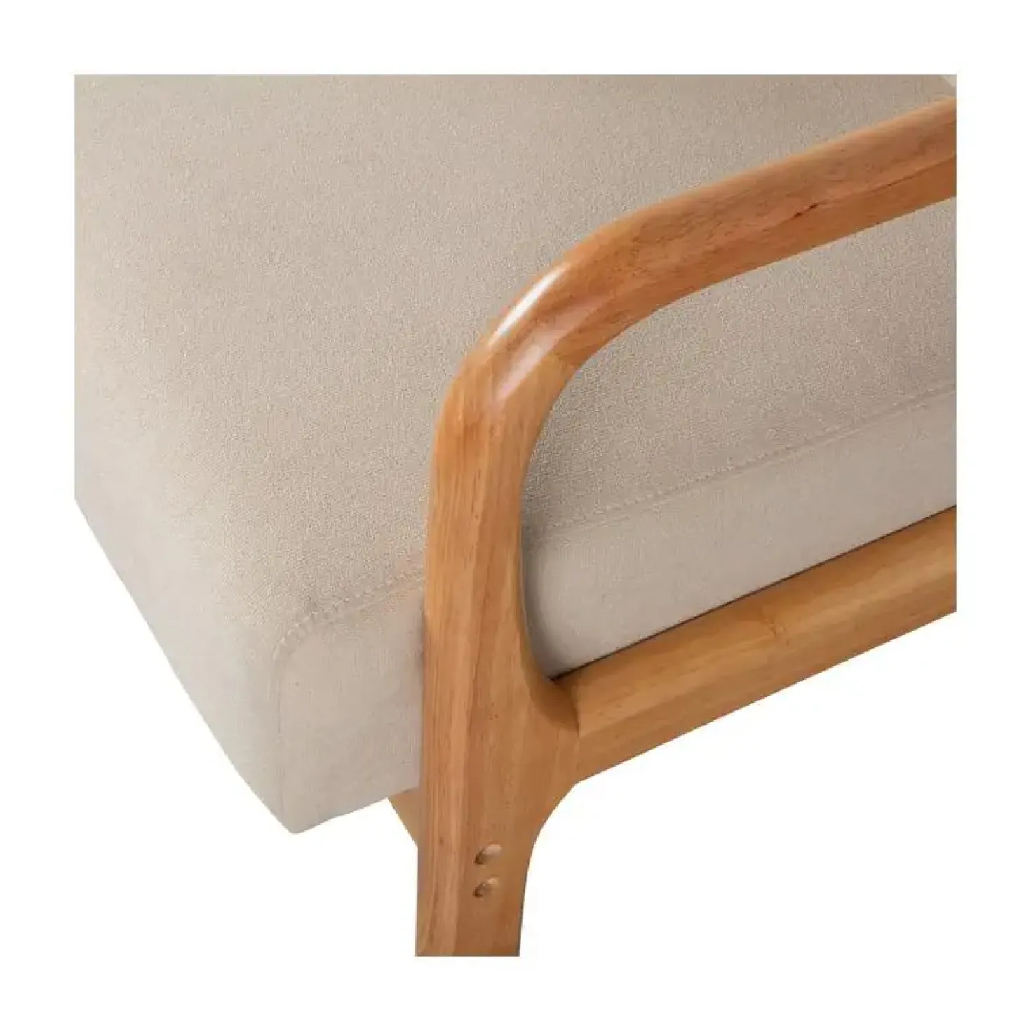 Mark Fauteuil Geweven Stof Naturel