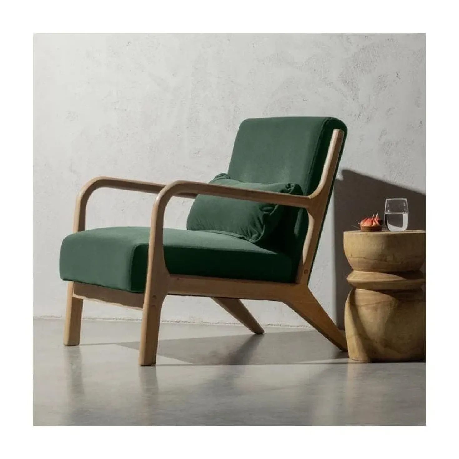 Mark Fauteuil Velvet Flesgroen