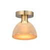 Marlo 1-lichts Plafondlamp Amber glas