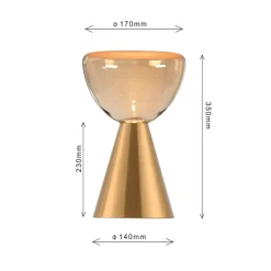Marlo 1-lichts Tafellamp Amber glas