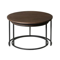 Martin Salontafel set van 3 rond Walnoot