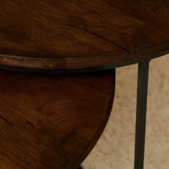 Martin Salontafel set van 3 rond Walnoot