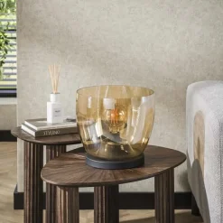 Masuka 1-lichts Vloerlamp Amber S 29cm
