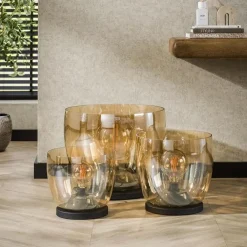Masuka 1-lichts Vloerlamp Amber M 32cm