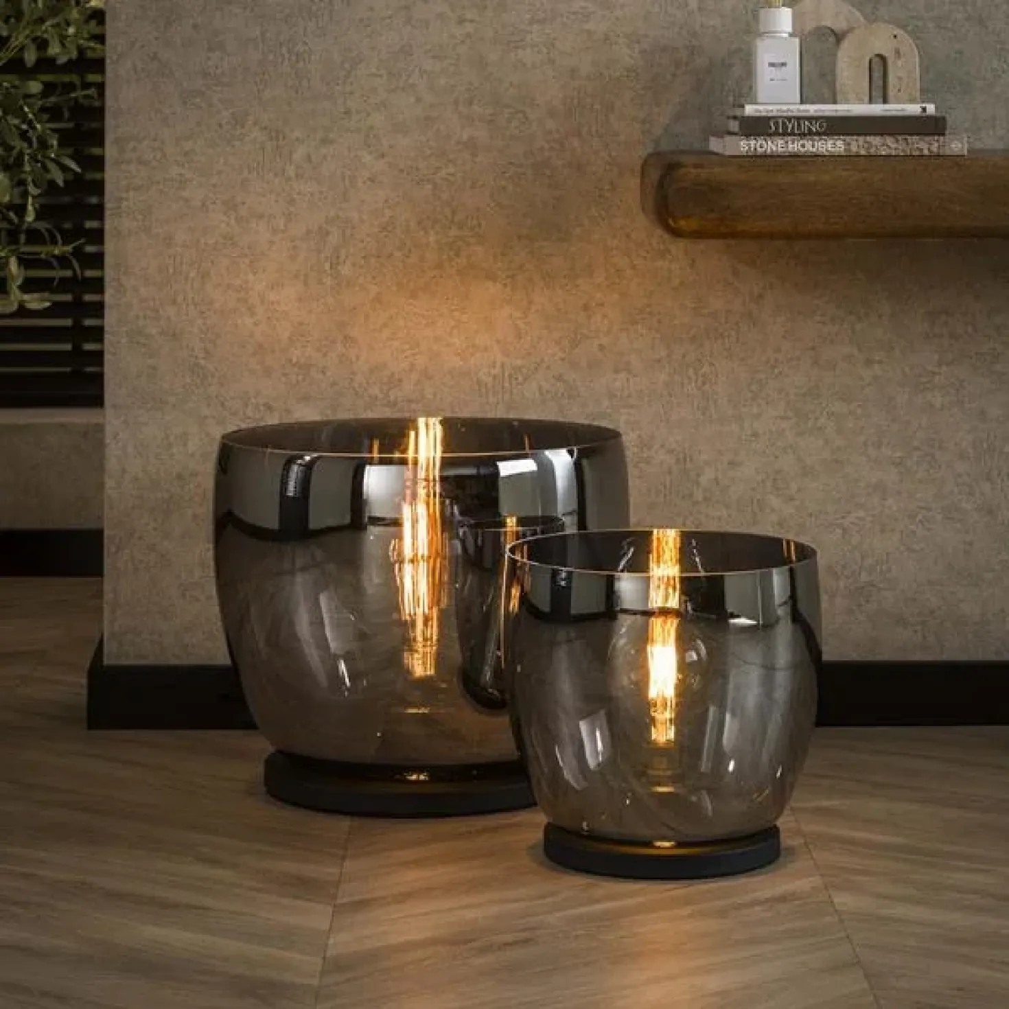 Masuka 1-lichts Vloerlamp Smoke M 32cm