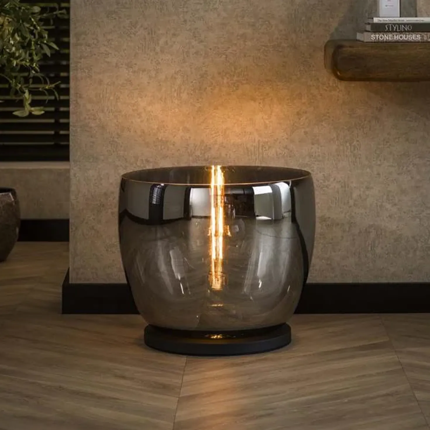 Masuka 1-lichts Vloerlamp Smoke L 41cm