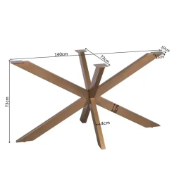 Matrixpoot Brons Ovaal/Rechthoek 140cm