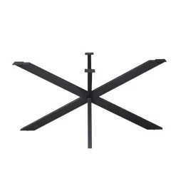 Matrixpoot Zwart Ovaal/Rechthoek 140cm