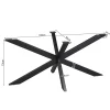Matrixpoot Zwart Ovaal/Rechthoek 160cm