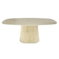 Matteo Eettafel Deens ovaal Travertin 180cm