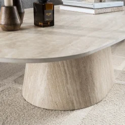 Matteo Salontafel Deens ovaal Travertin 135cm