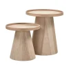 Maud Bijzettafel Conisch rond MDF Naturel 39cm