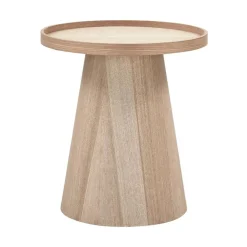 Maud Bijzettafel Conisch rond MDF Naturel 45cm