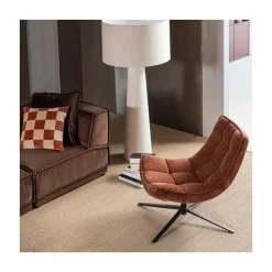 Maudi Draaifauteuil Chenille Bruin