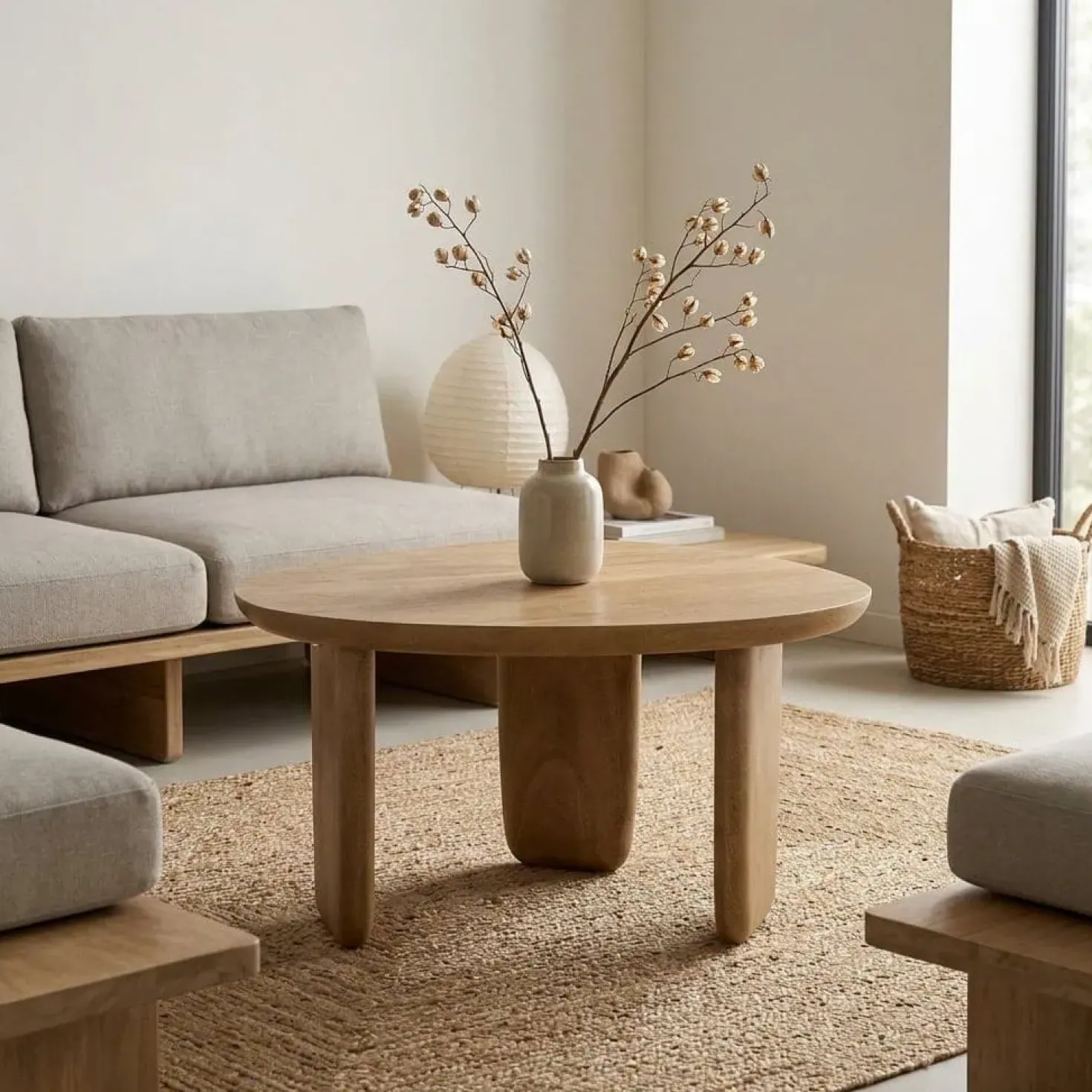 Maud Salontafel Naturel mangohout 65cm