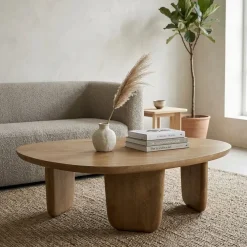 Maud Salontafel Naturel mangohout 100cm